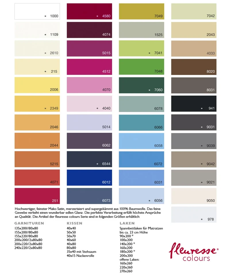 S-009100 | colours | fleuresse | Kissenbezüge aus MAKO SATIN Jeansblau | 6073 DENIM | 100% Baumwolle | 4043202416206