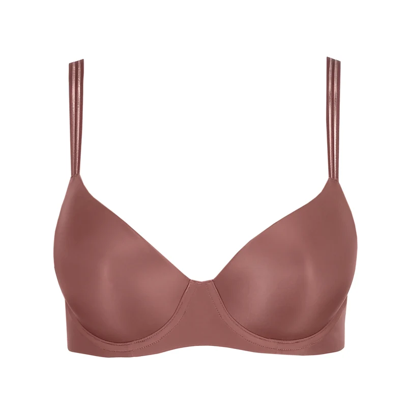 LOUIE satin taupe Vollschalen-BH Spacer