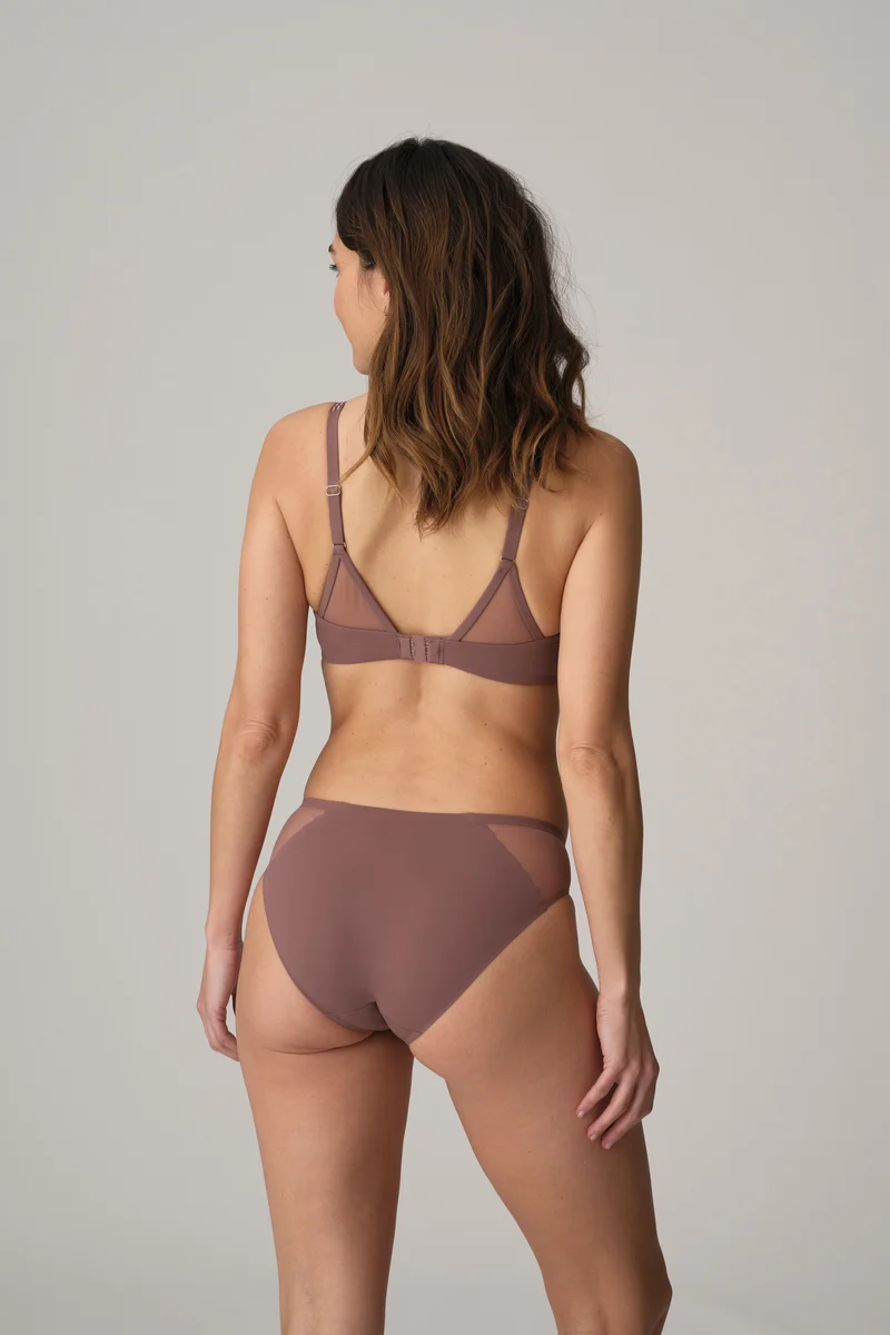 LOUIE satin taupe Push-up BH