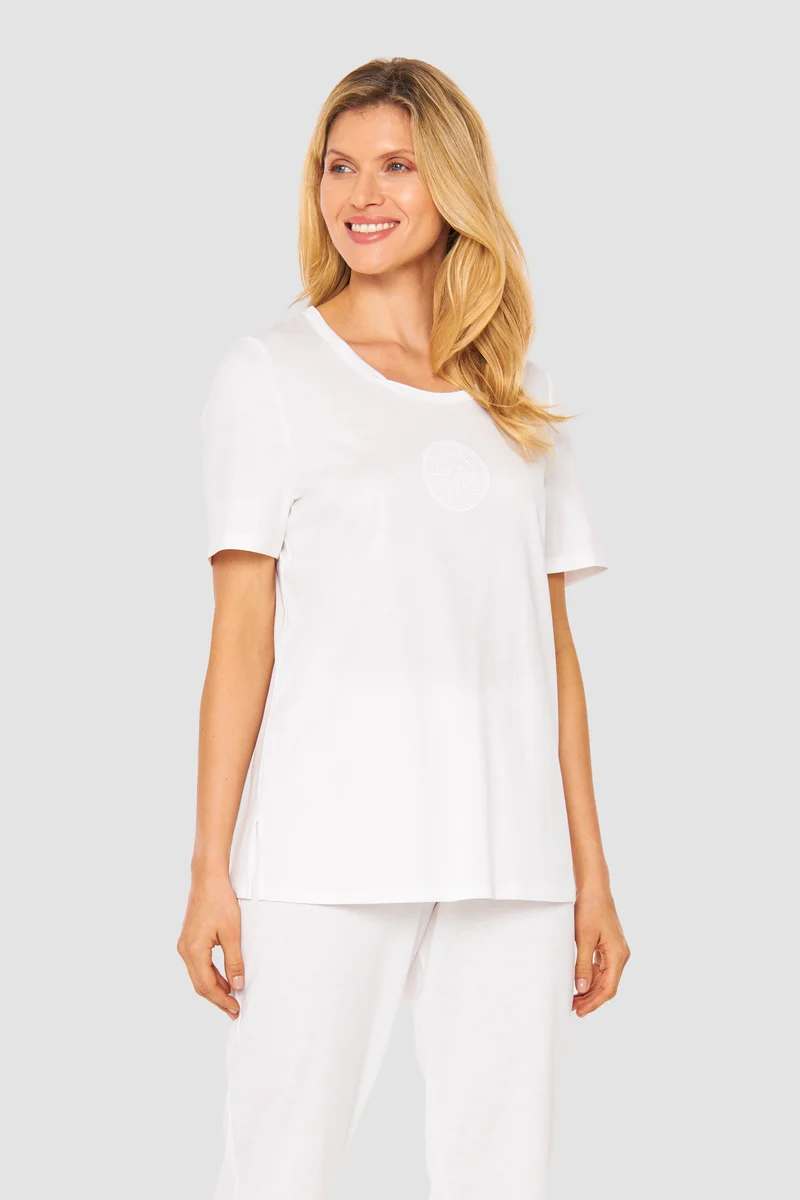 Py, 1/2 sleeve, pants 7/8, angular, White